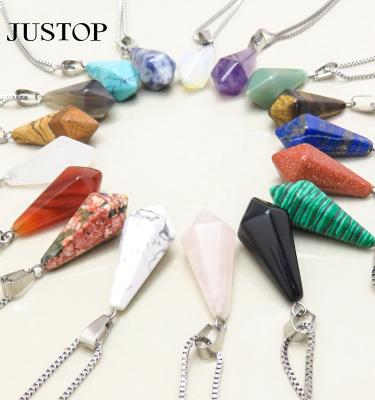 China Wholesale Women's Crystal Jewelry Natural Stone Pendant Handmade Irregular Necklace Environmental Friendly for sale