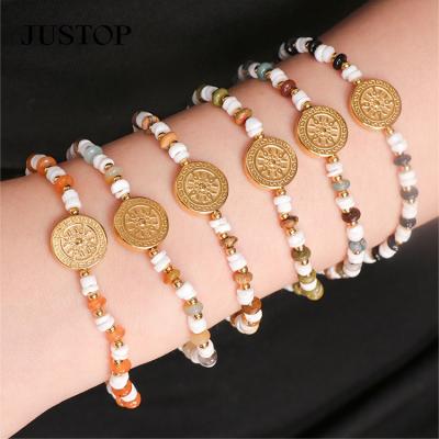 China Natural Gift Mixed Crystal Bead Handmade Pendant Stone Bracelets New Summer Boho Women Friendship Fashion Environmental Friendly Jewelry for sale