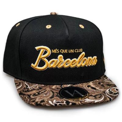 China JOINT hot sales black leather front with 3d embroidered panels flat brim men fashion snapback hat for sale