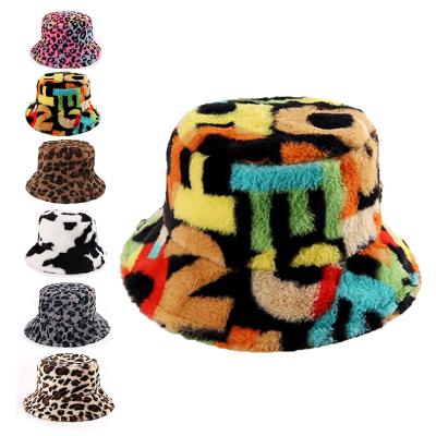 China High Quality Character Fur Bucket Hat Customized Logo Bucket Hats Terry Cloth Designer Bucket Hat for sale