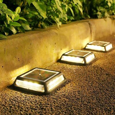 China Theme Park New 12 LED Amazon Warm White Square Solar Brick LED Ground Lamp For Garden Lighting for sale