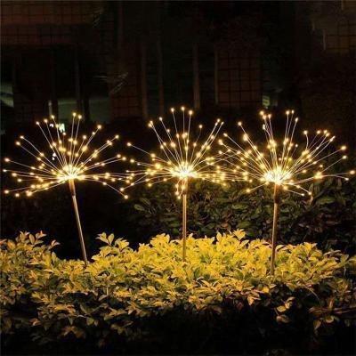 China Solar Powered 90 LED Garden Firework Lights Lamp Waterproof Outdoor IP65 For Landscape Yard Decoration for sale