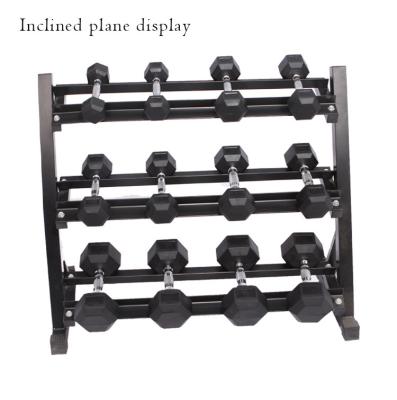 China Portable fitness equipment commercial exercise equipment three layers dumbbell rack for sale