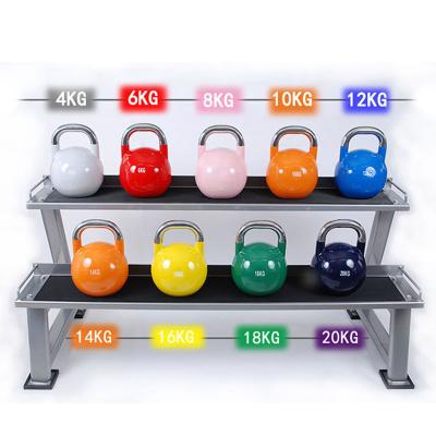 China Portable Weight Gym Equipments Friendly E-liner Unfilled Steel Kettlebell Competition for sale