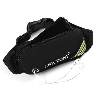 China Water proof Men Women Waterproof Fitness Fanny Pack Running Waist Bag Safty Reflective Strip Waist Bag for sale