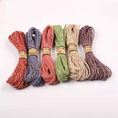 China Custom Handmade DIY Woven Jute Fine Rope Retro Christmas Decoration Woven Rope Decoration Bunting Rope for sale