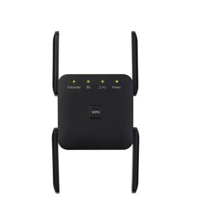 China Powerful 1200Mbps Home Wifi Repeater 2.4G/5GHz Long Range Extender 802.11ac Wlan Wi-Fi Amplifier Router Access Point Booster for sale