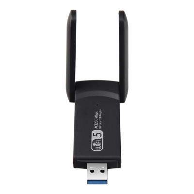 China Mini 2.4G 5.8G Desktop Radio USB Wifi Dongle PC 1200Mbps USB Wifi 5 Networks Cards Adapter LAN Adapter Laptop for sale