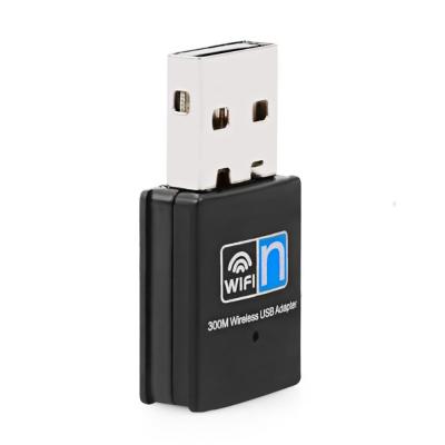 China Mini Wireless Network Card Wifi Dongle Receiver 300M Wireless USB Desktop Adapter For Laptop Desktop for sale