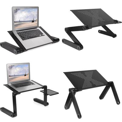 China (Size)Adjustable Aluminum Notebook Laptop Stand 360 Degree Folding Adjustable Laptop Table Desk With Mouse Pad for sale