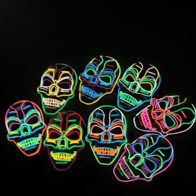 China Durable Good Price Of New Design Party Masks Cosplay Mask Led Scary Skull Cosplay Mask for sale