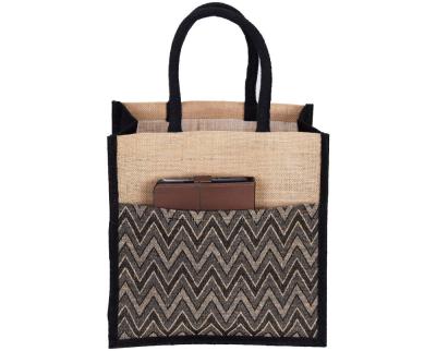 China Eco - Friendly Custom Printed Jute Bags Laminated Shopping Bag for sale