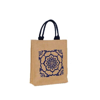 China Eco-friendly producer small jute hot selling natural color carry bag, wholesale high quality jute bag for sale