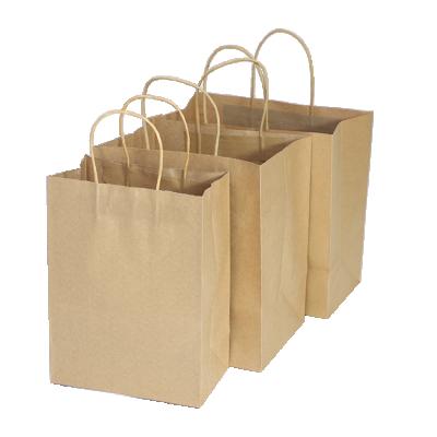 China Recyclable Kraft Paper Shopping Gift Bags Customized Logo OEM CMYK Recyclable Customized Color Wholesale Cheap Brown Custom for sale