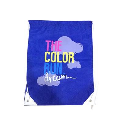 China Custom Promotional Shopping Bag Nylon 210D Polyester Drawstring Gym Bag Cheap Backpacks for sale