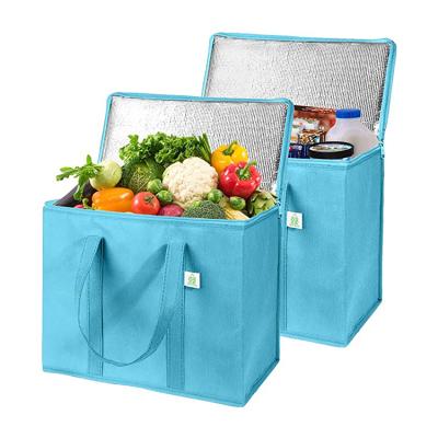 China Large Capacity Waterproof Food Grade Portable Durable Insulated Folding Thermal Cooler Bags for sale