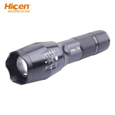 China Camping Hicen LED Torch Waterproof Zoomable LED Flashlight Lamp Bike Light With Power Tips Use For Camp for sale