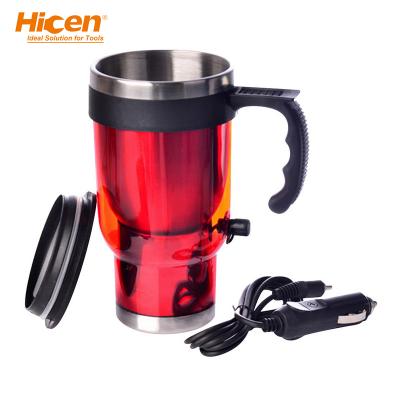 China Hicen Sustainable Car Ride Heating Mug Can Boiling Water 450ML Stainless Steel for sale