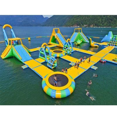 China Wave Sea Equipment Huge Inflatable Floating Water Park Games Inflatable Floating Water Park For Adults for sale