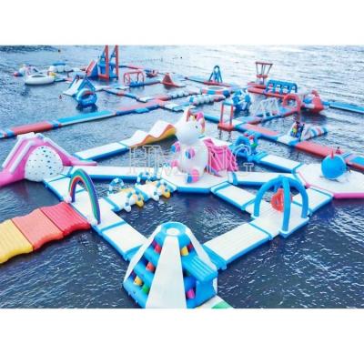 China Outdoor Water Amusement Customized Design Commercial Inflatable Floating Aqua Park Water Fun Park Toys For Lake Sea for sale