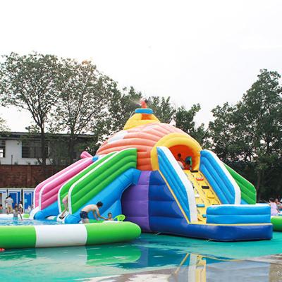 China Kids Waterpark Inflatable Water Amusement Park Games , Outdoor Amusement Ground Water Park for sale