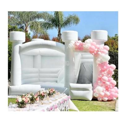 China Popular Outdoor Family Party White Inflatable Jumping Castle House Bouncy Bouncer for sale