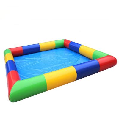 China Inflatable Swimming Equipment 10*8m PVC Tarpaulin Square Swimming Water Pool For Outdoor Activity for sale