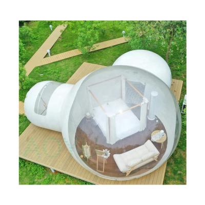 China Tube Type Tent Stake Outdoor Clear Inflatable Dome Tent Camping Single Igloo Tunnel Tunnel Hiking Tent for sale