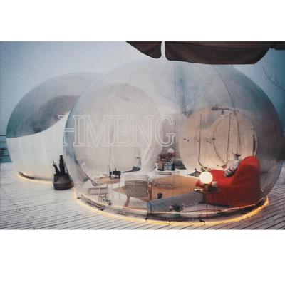 China 3M-6m Diameter Customized Inflatable Durable Family Camping Room Dome Tent Portable Clear Igloo Hotel Tent for sale