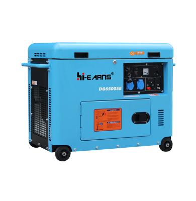 China Electric Diesel Generator 380V 400V 5kW 5KVA 5000w Silent Diesel Generator DG6500SE3 for sale