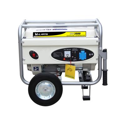 China 170 Gasoline Engine 2.5KW 50HZ Single Phase Copper Gasoline Generator GG3500 for sale