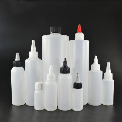 China Empty PET 30ml 60ml 100ml clear glue plastic squeeze bottle Craft Painting Applicator bottle for sale