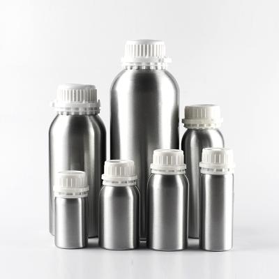 China wholesale sliver green yellow liquid oil aluminum bottle 50ml 100ml 120ml 150ml 200ml 250ml with Tamper proof screw lid for sale