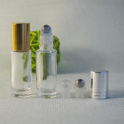 Chine 2017 hot sale product clear 10ml 8ml 6ml 4ml roll on glass bottle with silver and gold cap à vendre