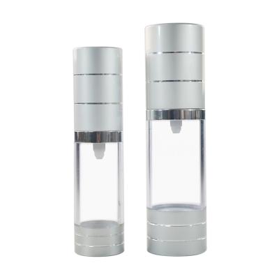 Chine Refillable cosmetic lotion packaging 10ml 30ml sliver acrylic airless pump bottle à vendre