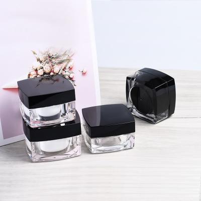 China Hot sale 5g 10g 15g 30g 50g face cream packaging container acrylic cosmetic jar for sale