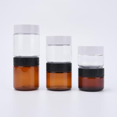 Chine Wholesale empty food grade wide mouth plastic jar cosmetic bottle with plastic lid à vendre