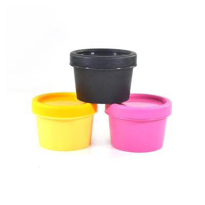 Chine Empty 50g plastic skin care packaging black yellow pink face cream containers cosmetic jar à vendre