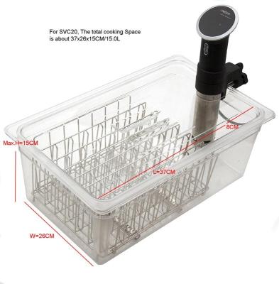 China Portion Outer Size Sous Vide Racks, Sous Vide Container With Lid, 26 Large Sous Vide Racks And Vacuum Containers With Lid Kit for sale