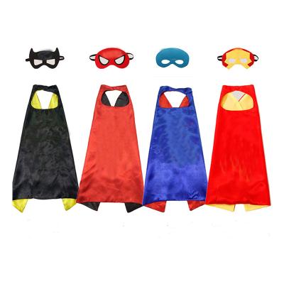 China Superhero Capes Polyester Kids Halloween Christmas Hero Cap Kids Halloween Christmas Set for sale