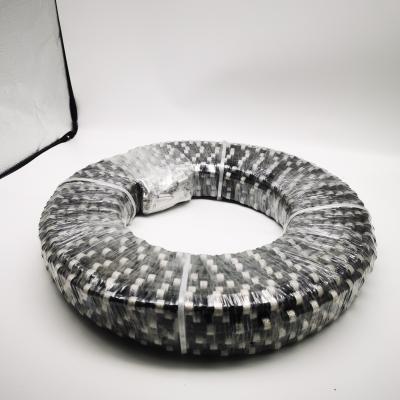 China High Performance Cutting Mining Marble Cutting 11.5mm Diamond Beads Rubber And Coating Spring Diamond Wire Saw For Quarrying for sale