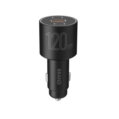 China Mobile Phone Charger 120W 3 USB Car Charger with PD100W & PD20W & QC3.0 for sale