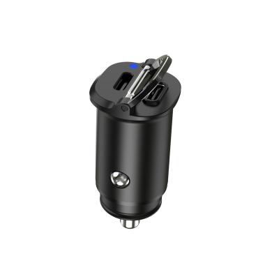 China Mobile Phone Charger PD 30W Fast Dual Car Charger for sale