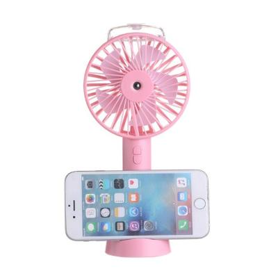 China With USB Rechargeable Portable Hand Mini Spray Fan Small Water Spray Mist Jet Cooling Stand Fan for sale