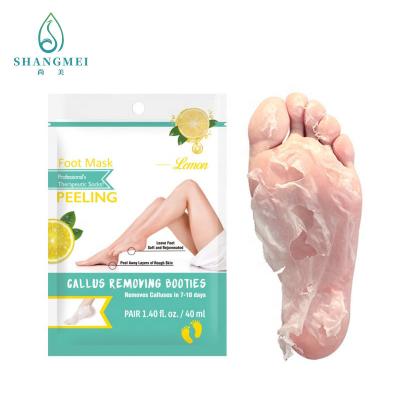 China Natural Organic Feet Peel Mask Lemon Extract Softens Scab 1.4oz for sale