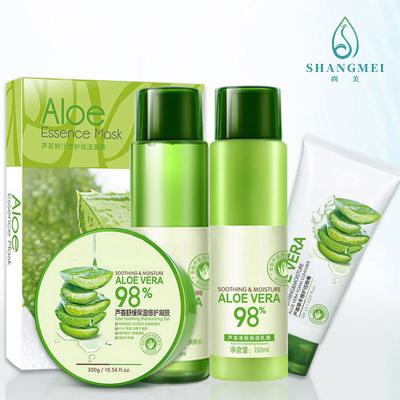 China Aloe-Vera Skincare Set Moisturizing Remove-Akne CER CPSR ODM organisches zu verkaufen