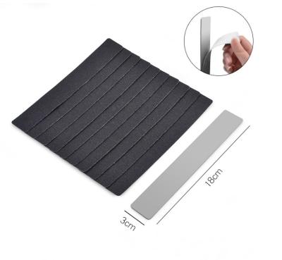 China Emery Fashion Nail Folder Sandpaper Stainless Steel Self Adhesive Replaceable Nail File for sale