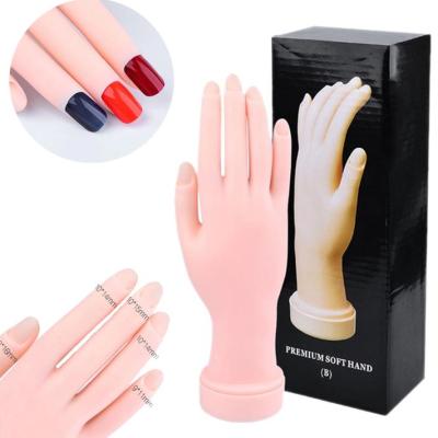 China Plastic Flexible Practice Nail Art Rubber Practice Fake Hands Artificial Hands for sale