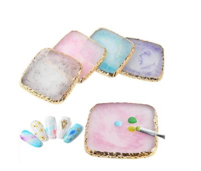 China Square Nail Art Color Color Modulation Japanese Natural Resin 6 Color Shape Palette for sale