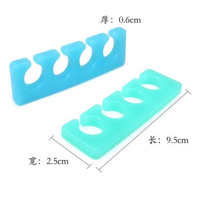 China Reusable Toe Separators Spa Gel Toe Separators Flexible Professional Silicone Nail Foam Finger Art Tool Jelly Toe Separators for sale